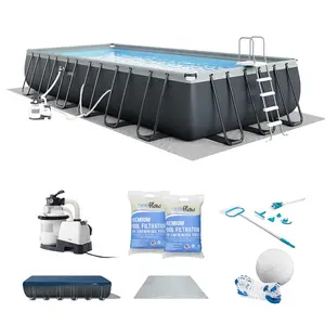 Intex XTR 24' x 12' x 52" Above Ground Pool and Optiflow 2 Pack Filter Sand