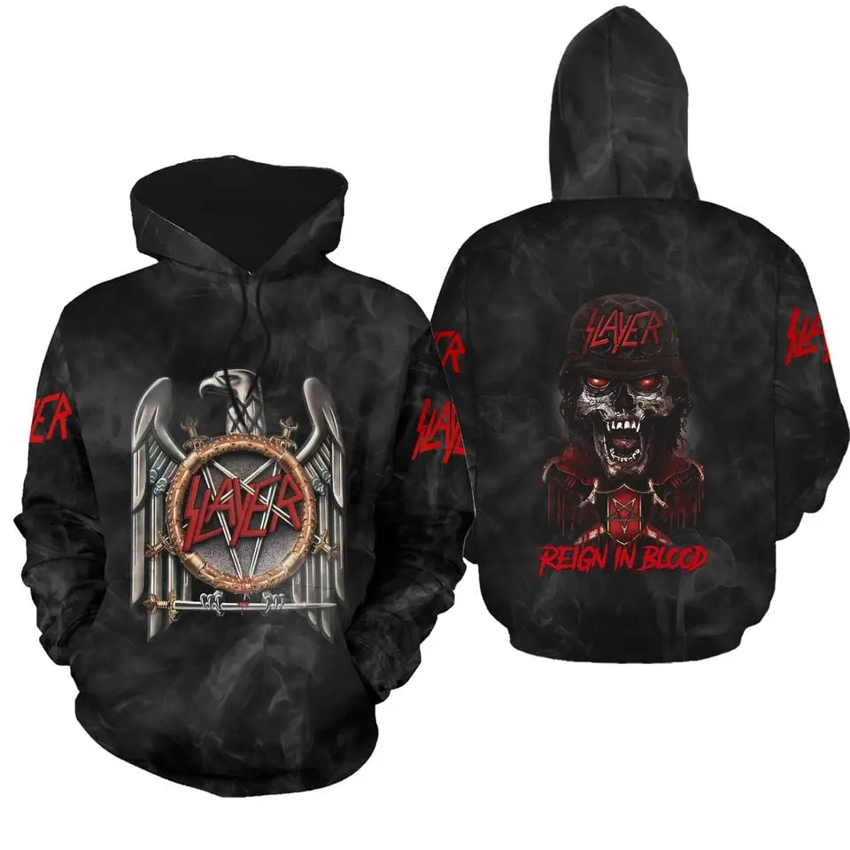Sl@-yer Band Reign In Blood Print 3D Hoodie