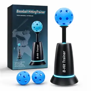 Baseball Hitting Trainer, Portable Batting Practice Equipment with 3 Training Balls for Baseball & Softball, Indoor Outdoor Solo Swing Training Gear for Adults and Kids