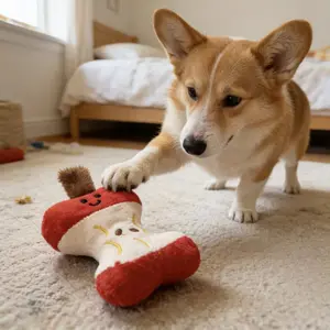 Soft Chewable Pet Tooth Health Toy, Apple Design Cat Dog Chewing Toy, Suitable for All Breeds, Perfect for Dogs and Cats