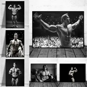 Modern Motivational Aesthetic Wall Art Arnold Schwarzenegger Fitness HD Canvas Posters Prints Home Bedroom Living Room Decor