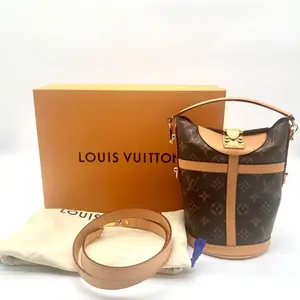 Pre-owned Louis Vuitton Canvas Shoulder Bags Duffle leather handbag