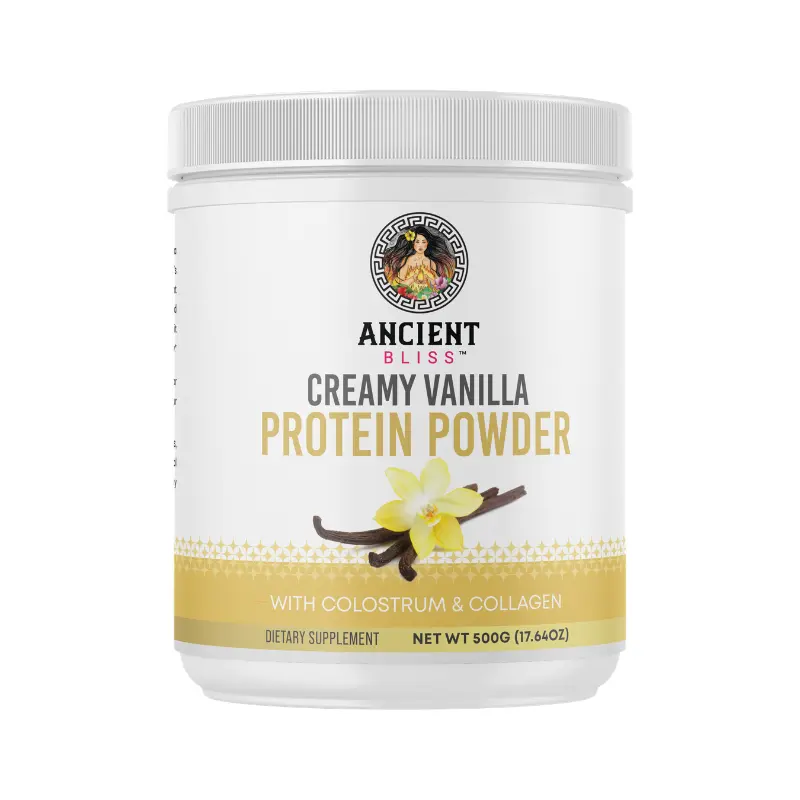 Ancient Bliss Collagen Protein Powder - Vanilla, Sugar-Free Fitness Supplement for Adults, No Gums, Diabetic-Friendly Energy Boost, Bone Health Support & Muscle Maintenance, Supports Joint Health