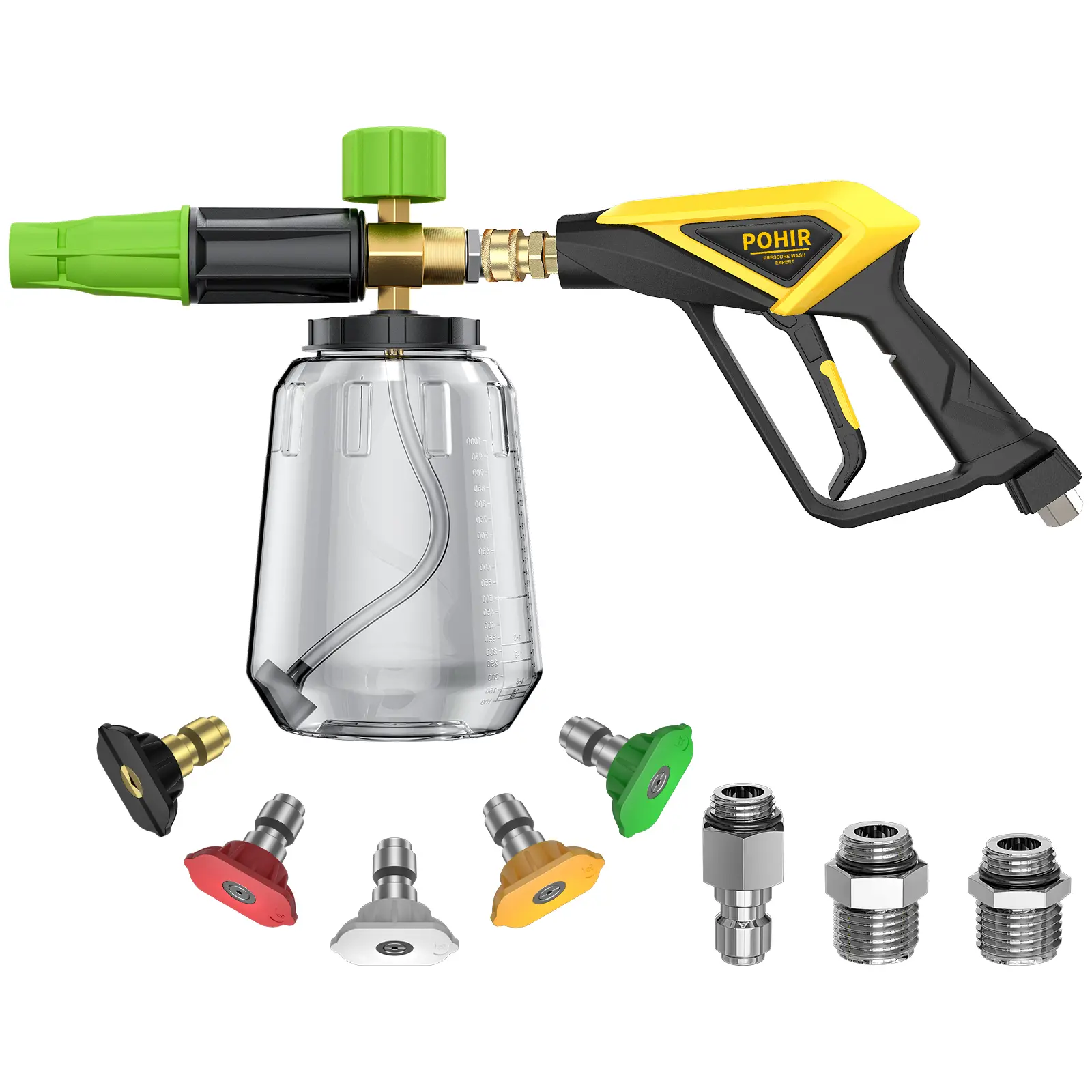 Dealsforyoudays Pohir Foam Cannon for Pressure Washer,Snow Foam Cannon Car Wash Sprayer with 1/4 Inch Quick Connect, Adjustable Nozzle Fits Most Car Washing Accessories