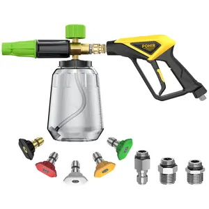 Dealsforyoudays Pohir Foam Cannon for Pressure Washer,Snow Foam Cannon Car Wash Sprayer with 1/4 Inch Quick Connect, Adjustable Nozzle Fits Most Car Washing Accessories