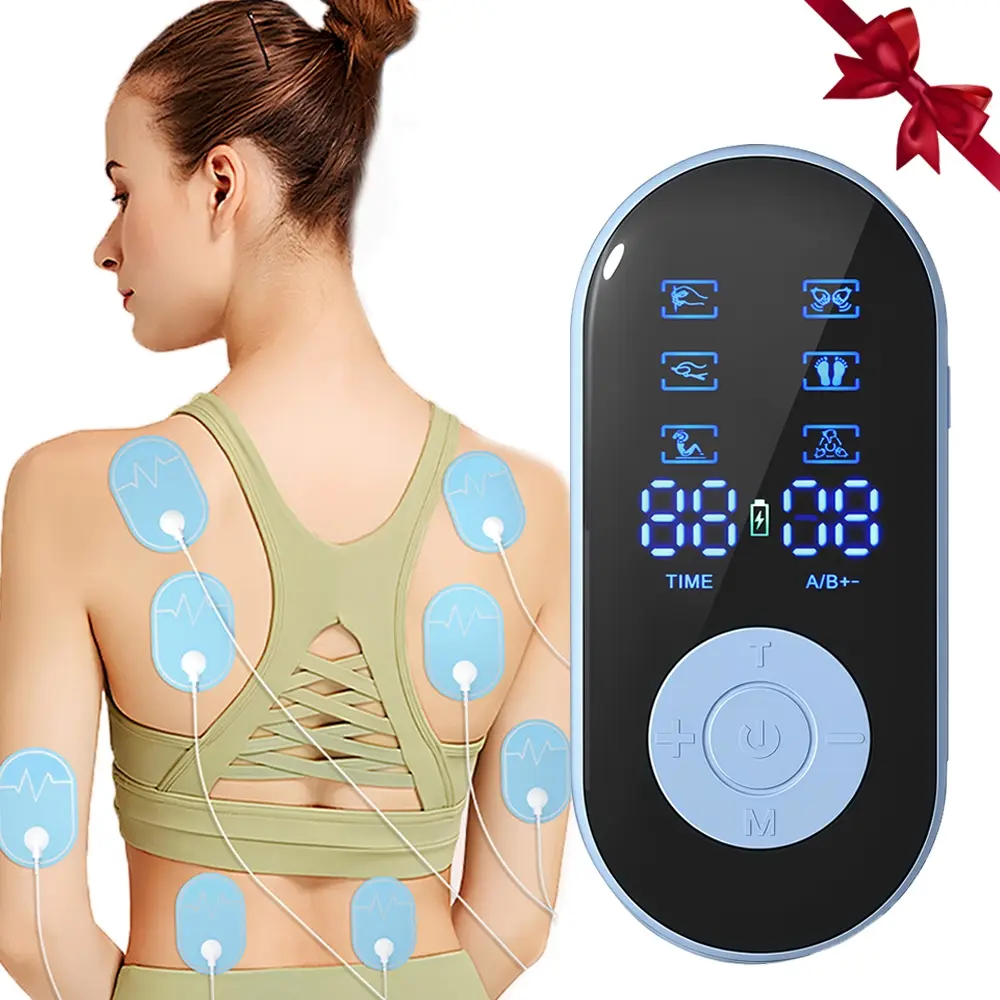 Mini Massager with 8 Pads , 18 Modes 30 Levels Neck Shoulder Back Waist Leg Massager, Muscle Relaxation Massage Pad, Rechargeable Gifts, Neck Shoulder Relaxer, Portable Muscle Massagers, Massagers for Neck and Back Pain Relief
