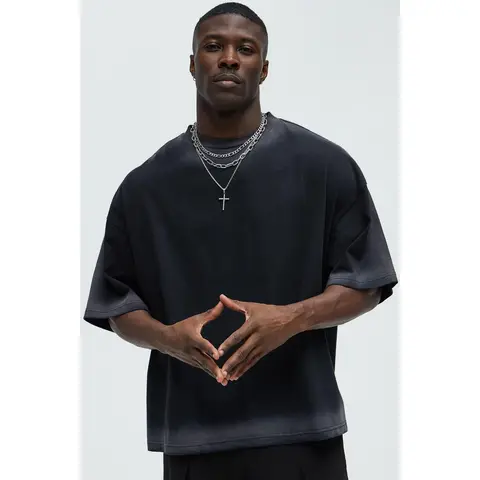 Dirty Wash Heavyweight Boxy Tee - Black