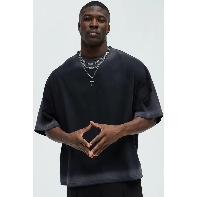 Dirty Wash Heavyweight Boxy Tee - Black