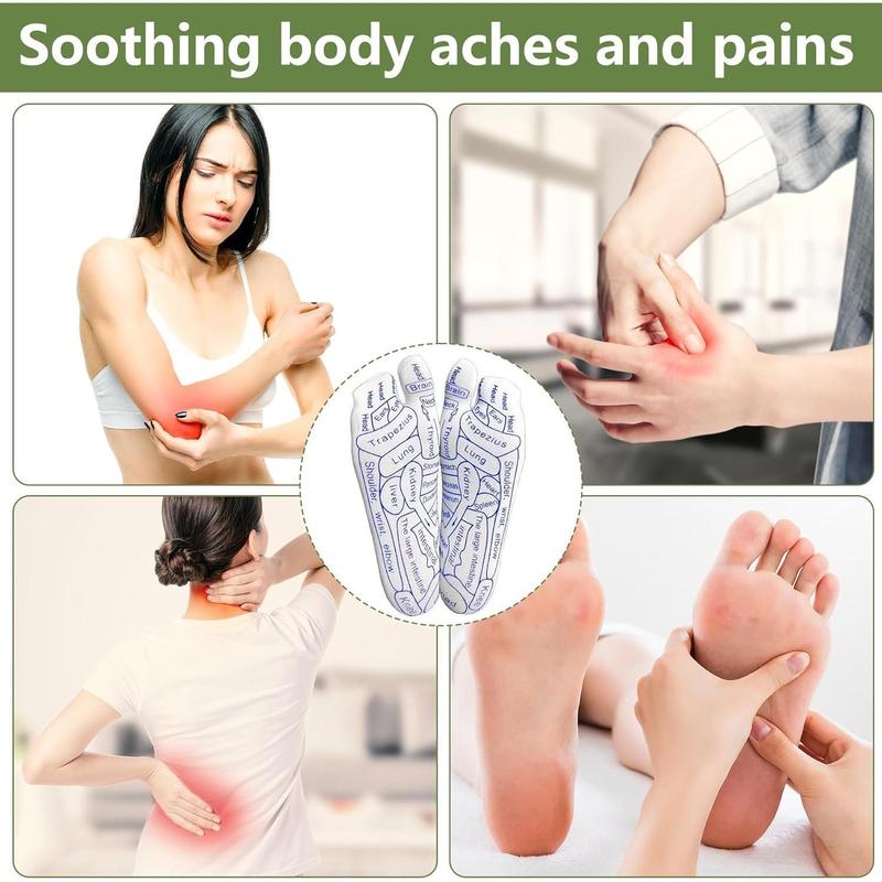 4PCS Foot and Hand Massage Tools Unisex Pressure Point Reflexology Socks Set Reflexology Massage Socks and Gloves Set Acupuncture Socks Kit Sock Guide for Men'S and Women'S Massage