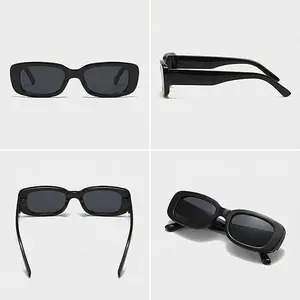 Retro Rectangle Sunglasses for Women – Trendy 90s Square Frame UV400 Protection Fashion Eyewear