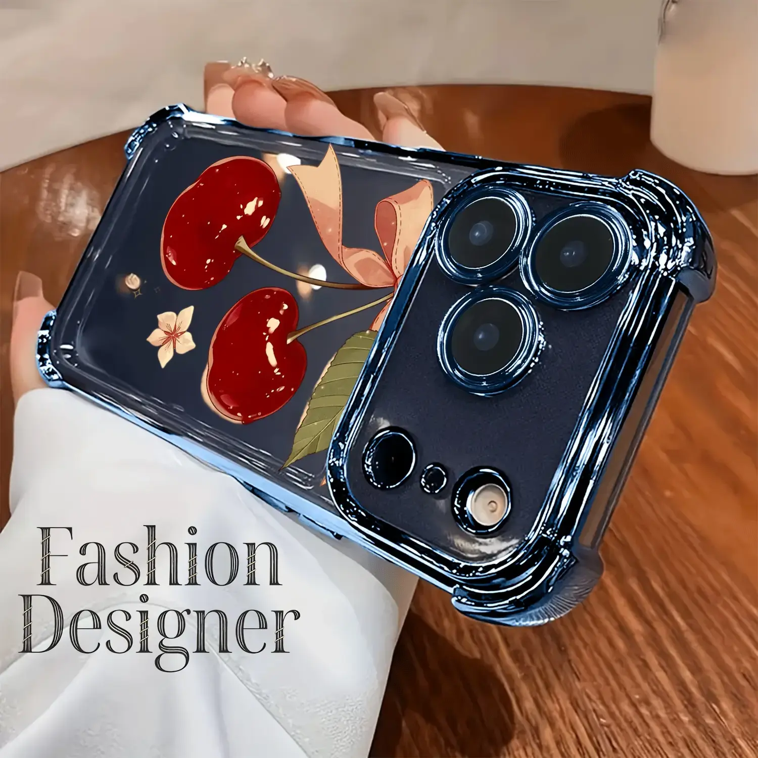 Cherry Floral Bow Phone Case for iPhone Shockproof TPU Cover HNN-LB011