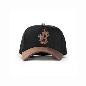 El Barbas Hats B-Cross Premium Streetwear Snapback – Black Adjustable Unisex Hat for Men & Women Featuring B Cross Flame Embellishment, Crystal Cross Detail, Two-Tone Curved Brim, and Bold Urban Fashion Style
