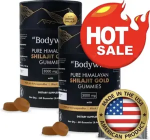 [2 bottle]Be Bodywise Pure Himalayan Shilajit Gummies | With Ashwagandha, Gokshura & other herbs | No added sugar | 60 Gummies