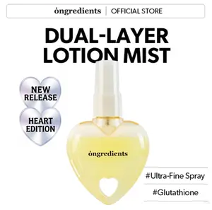 [ongredients Official Shop] Skin Barrier Glow Mist Heart Edition, 50ml / 1.69 fl.oz, Dual-Layer Hydrating Facial Mist for Glow Care, 98% Pure Glutathione, Multi-Peptide, Centella, Ultra-Fine Spray, Before & After Makeup, Korean Skin Care