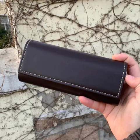 Vintage Coffee Color Eyeglass Case, Portable Lightweight Durable Storage, Unisex Faux Leather, Ideal Travel Choice, Simple Design, Eyeglasses Holder, Eye Glasses Holders