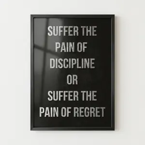 Motivational Gym Quote Wall Art Decor, Fitness Posters and Prints, Canvas Artwork, Workout Aesthetic Painting for Bedroom Living Room Hallway Home Decor, Gift Idea Peek-a-boo Outdoor Decoration Frames