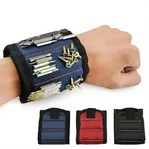 Magnetic Wristband, Magnetic Wrist Band Tool Holder with Strong Magnets Holds Screws Nails Drill Bit Organizer, Tool Organizer Bag, Tool Kit, Industrial, Heavy Duty