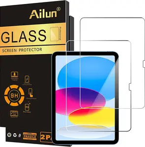 Screen Protector for Ipad 11Th A16 2025 [11 Inch] / 10Th Generation 2022 [10.9 Inch], Tempered Glass [Face ID & Apple Pencil Compatible] Ultra Sensitive Case Friendly [2 Pack] Ailun