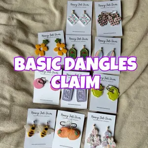 YOU CLAIM LIVE: Basic collection dangle polymerclay earrings hypoallergenic stainless steel sensitive skin safe lightweight