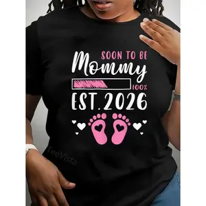 100% Cotton Unisex Soon To Be Mommy, Est 2026, Pregnancy Reveal, Expecting Mom T-Shirt
