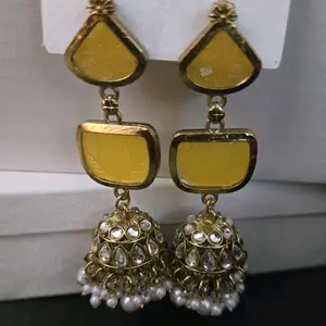 Polki Jhumka Earrings