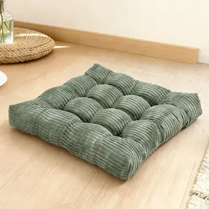 Meditation Floor Pillow Set Memory Foam Meditation Cushion for Adults Sitting Large Square Thickened Seat Cushions for Yoga Tatami Living Room 1 Pack Dark Green