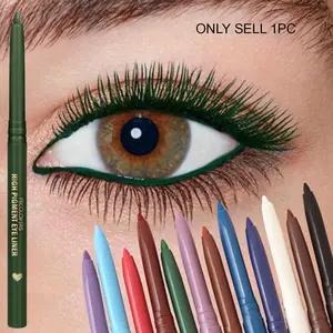 1PC Lasting Eyeliner Pencil Waterproof Quick-Dry Green Purple Blue Brown White Red Eye Liner Pens Eye Makeup Product Cosmetic Eye Makeup Supplies