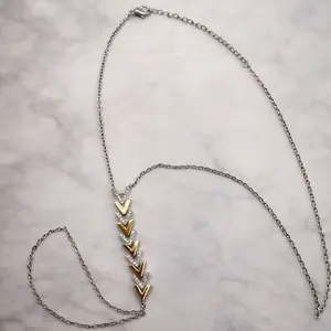 Fashion Jewelry Vela Chevron Bracelet with Elegant Chain Design and Stylish Chevron Pattern for Trendy Looks