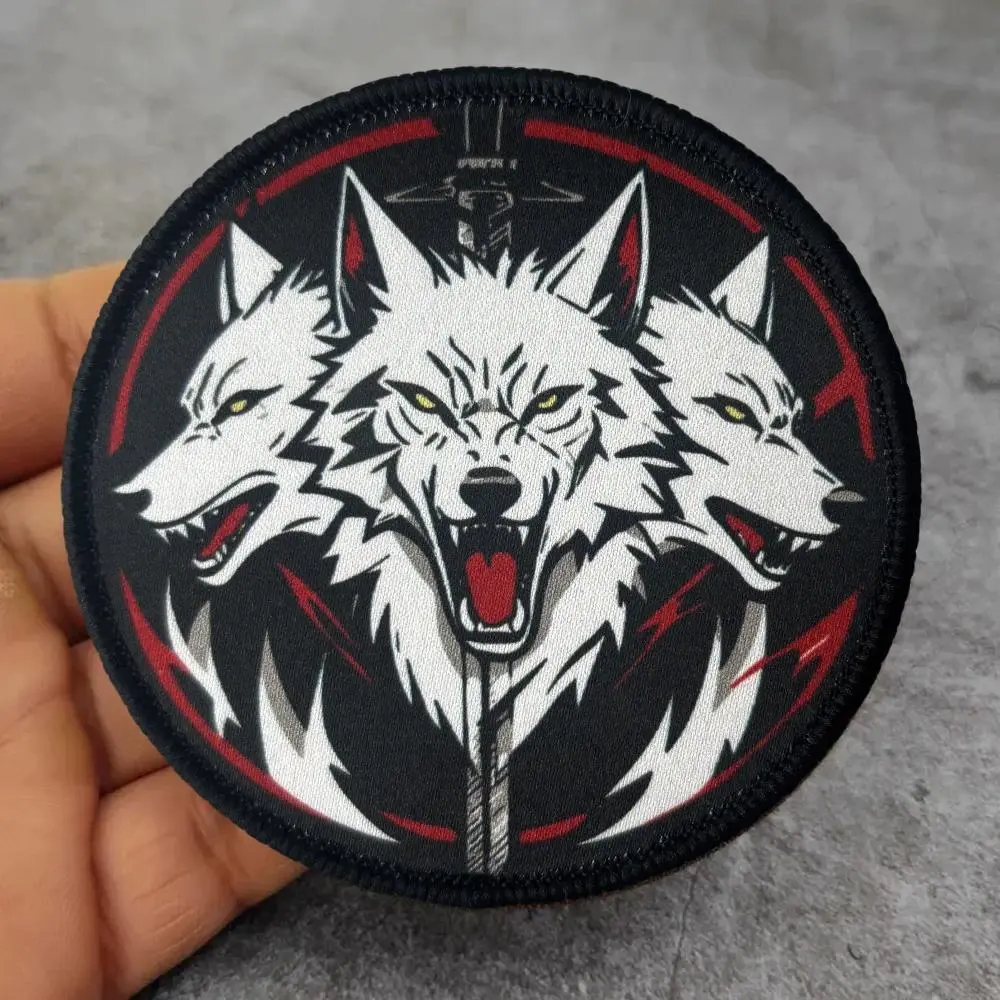 Hell Wolf Head Tactical Patch Hook&Loop Patches Airsoft Morale Badge Military Army Backpack Stickers Sewing Haberdashery