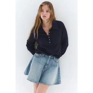 H&M Flared denim mini skirt
