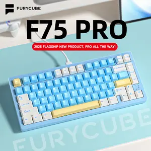 FURYCUBE F75PRO RGB Aluminium Mechanical Keyboard 75% GASKET Structure Bluetooth Gaming Keyboard