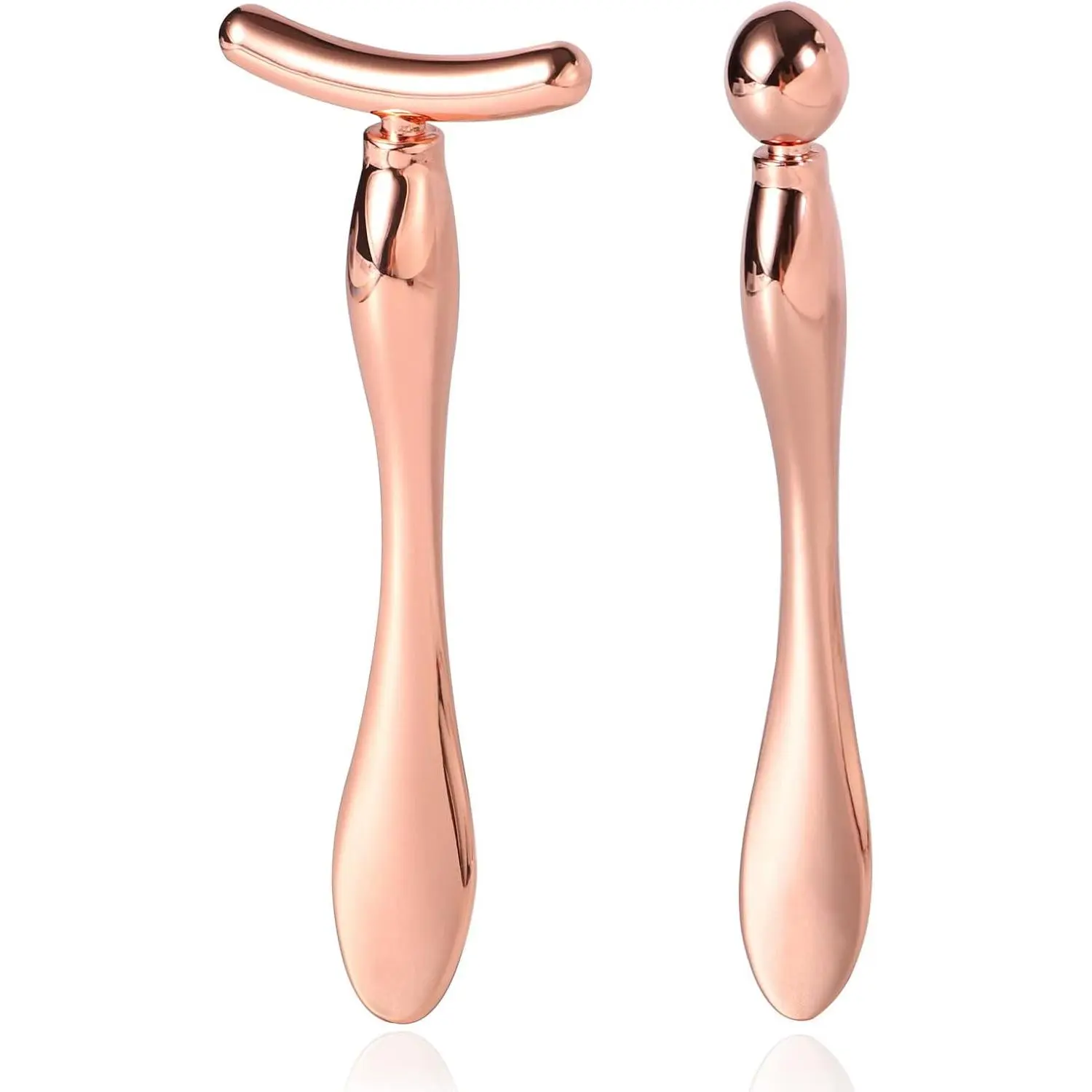 Women's 2-Piece Durable Stainless Steel Eye Cream Applicator Roller Massager Set - Facial Tool with Cooling Effect, Push-Pull Roll for Face & Eyes, Reduces Puffiness, Wrinkles, Even Skincare Application, Smooth, Gift