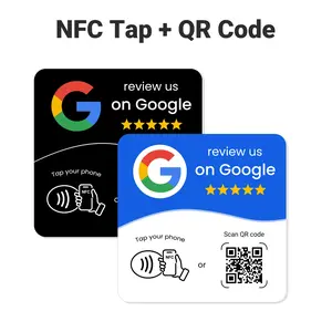 Google Review Plates, NFC Tap & Dynamic QR Code, Easy Setup with Review Link Management, No APP Required, Review Us On Google , Review Sign, Business Plates