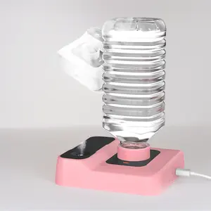 Travel Mini Humidifier – Small Portable Quiet Humidifier with Auto Shut-Off, Nightlight & Storage Bag, for Bedroom Office Hotel Plant Indoor, Pink