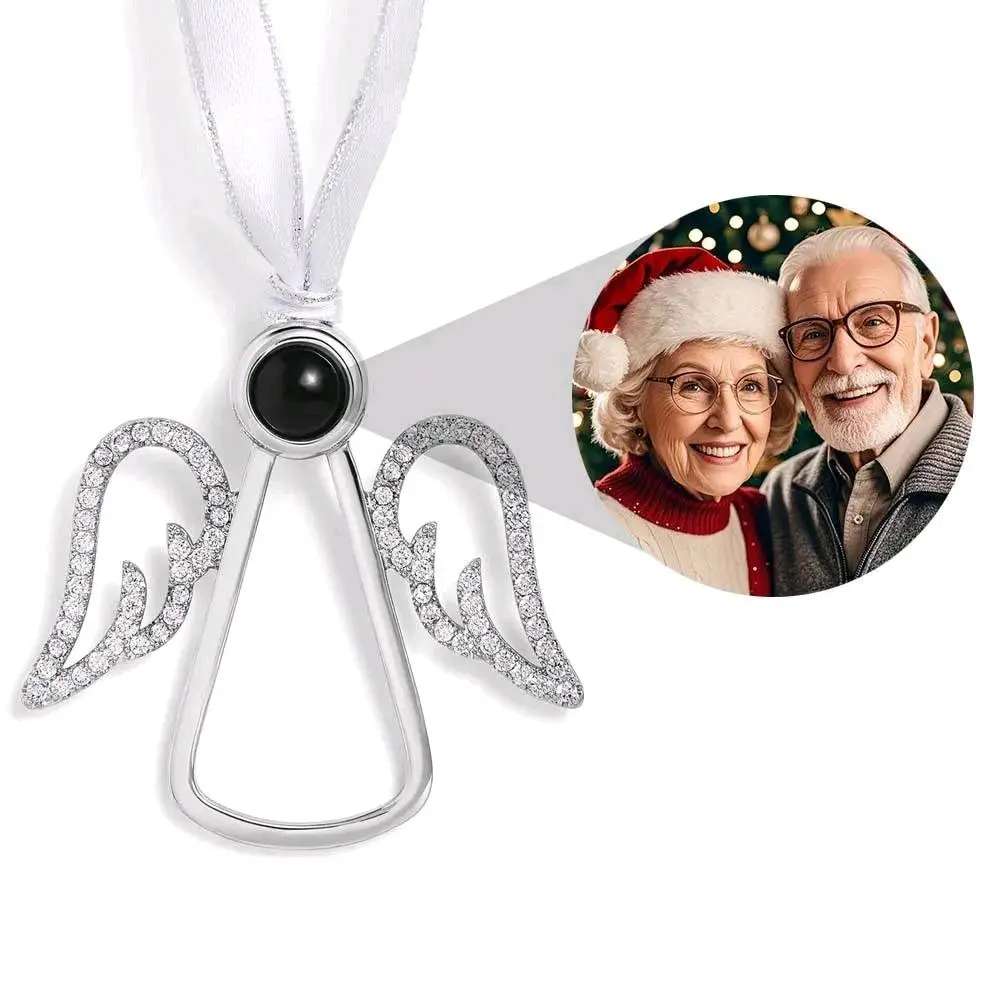 Personalized Angel Projection Custom Photo Christmas Ornament