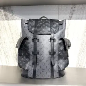 Pre-owned Louis Vuitton Leather Backpacks CALUX Reverse Monogram Eclipse Christopher PM Backpack