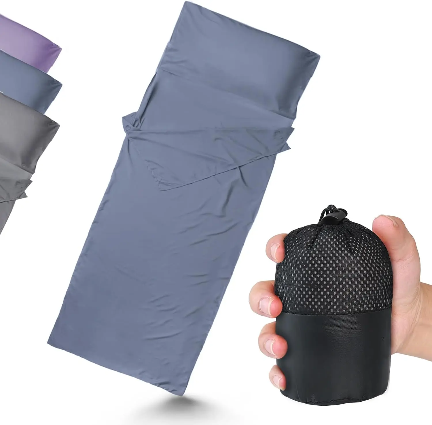 Ultra-light portable travel sleeping bag liner, breathable, dirt-resistant, hygienic sleeping bag, suitable for camping, hotels, and hostels