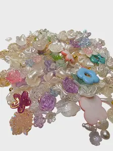 6oz Neutral Acrylic Craft Mix | Decoden Charms, Beads & Flatbacks for Junk Cases, Keychains & DIY Crafts