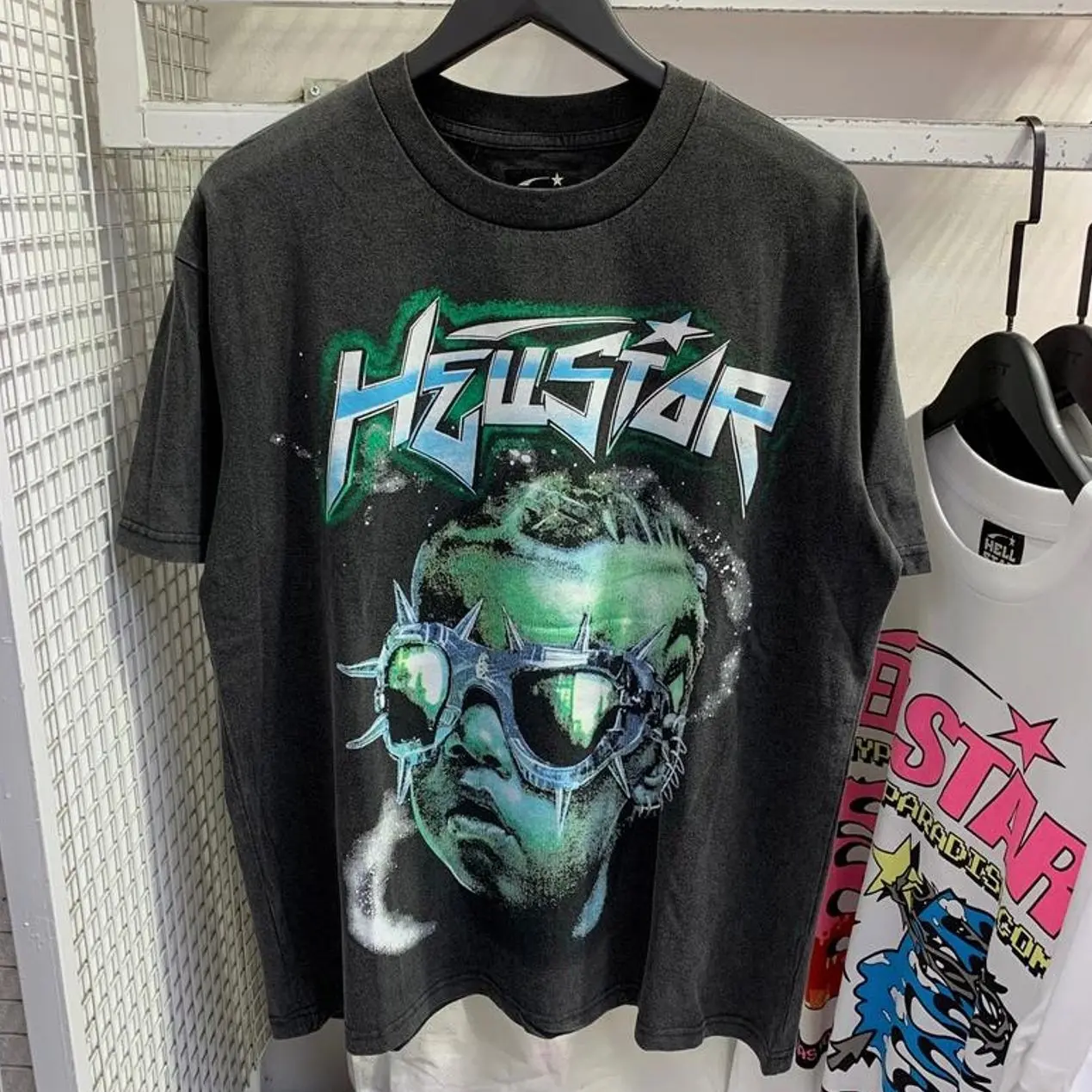 Hell-star Future Y2K Aesthetic T Shirt, Harajuku Tee, Goth Punk T-Shirt, Alternative Clothing, Y2k Graphic Shirt, Unisex Shirt, Cotton Shirt, Vintage Shirt, Crewneck Shirt, Streetwear, Oversized T-Shirt DQ8