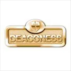 Broadman Holman  Badge Deaconess With Cross Magnetic Brass