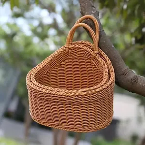 Nordic Portable Decorative Woven Basket, Kitchen Hanging Storage Cabinet, Storage Display Handheld Basket, Decoration, Hotel Kitchen Supplies, Shelf Baskets