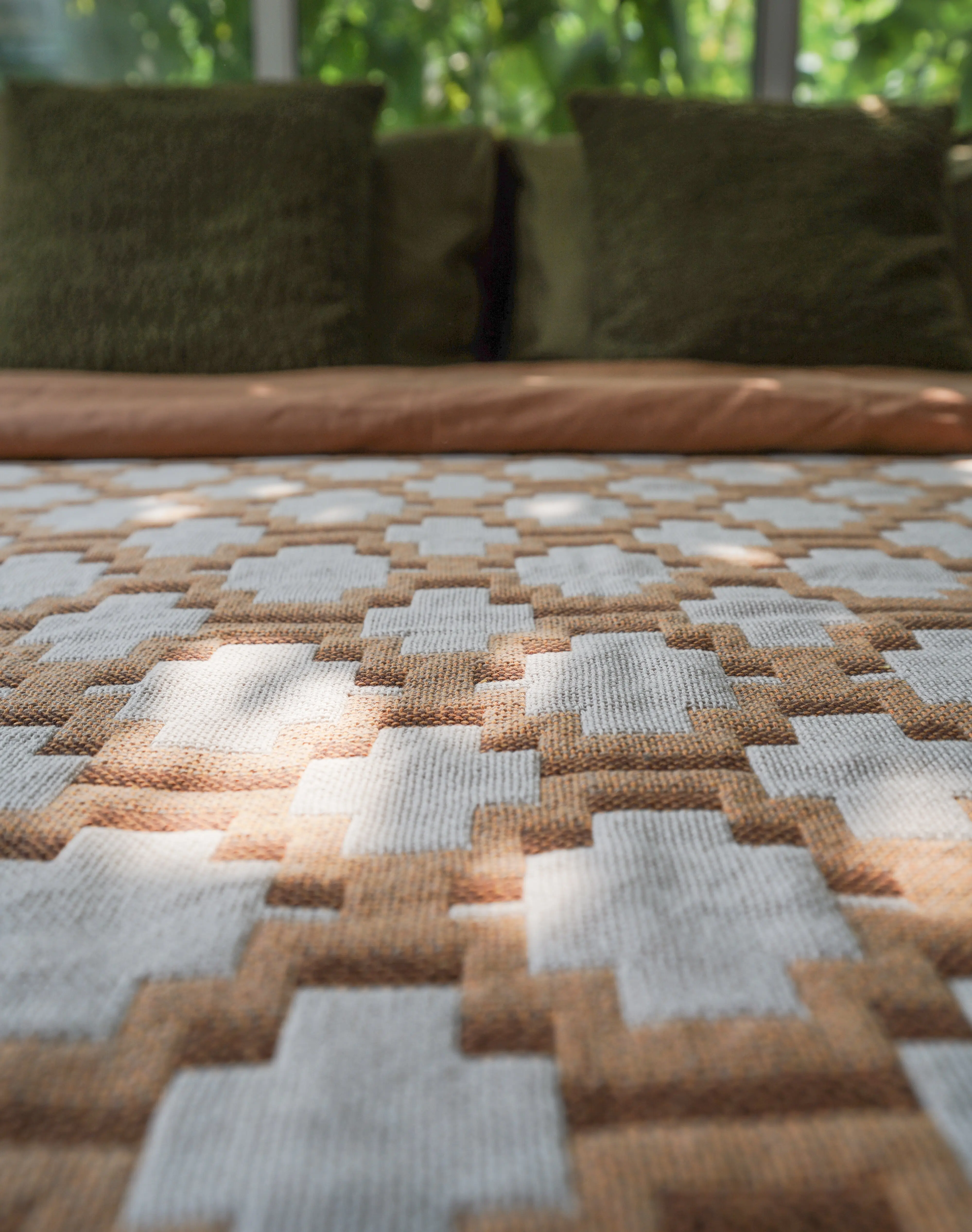 Kiyani Blanket - 3-Layer Woven Cotton Throw for Cozy Throws, Picnics, and Table Coverings - Machine-Washable and Breathable - Available in Small & Large Sizes