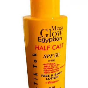 Mega Glow Egyptian Half Cast SPF 50 Super Effective Face & Body Lotion with Egyptian Half Cast Oil & Glutathione Powder 400ml