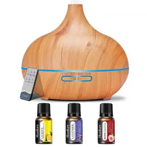Aromatherapy Diffuser Remote Control Essential Oil Room Office USB Plug-In Aroma Diffuser Large Capacity Includes 3 Bottles Relaxing Home Decor Gift