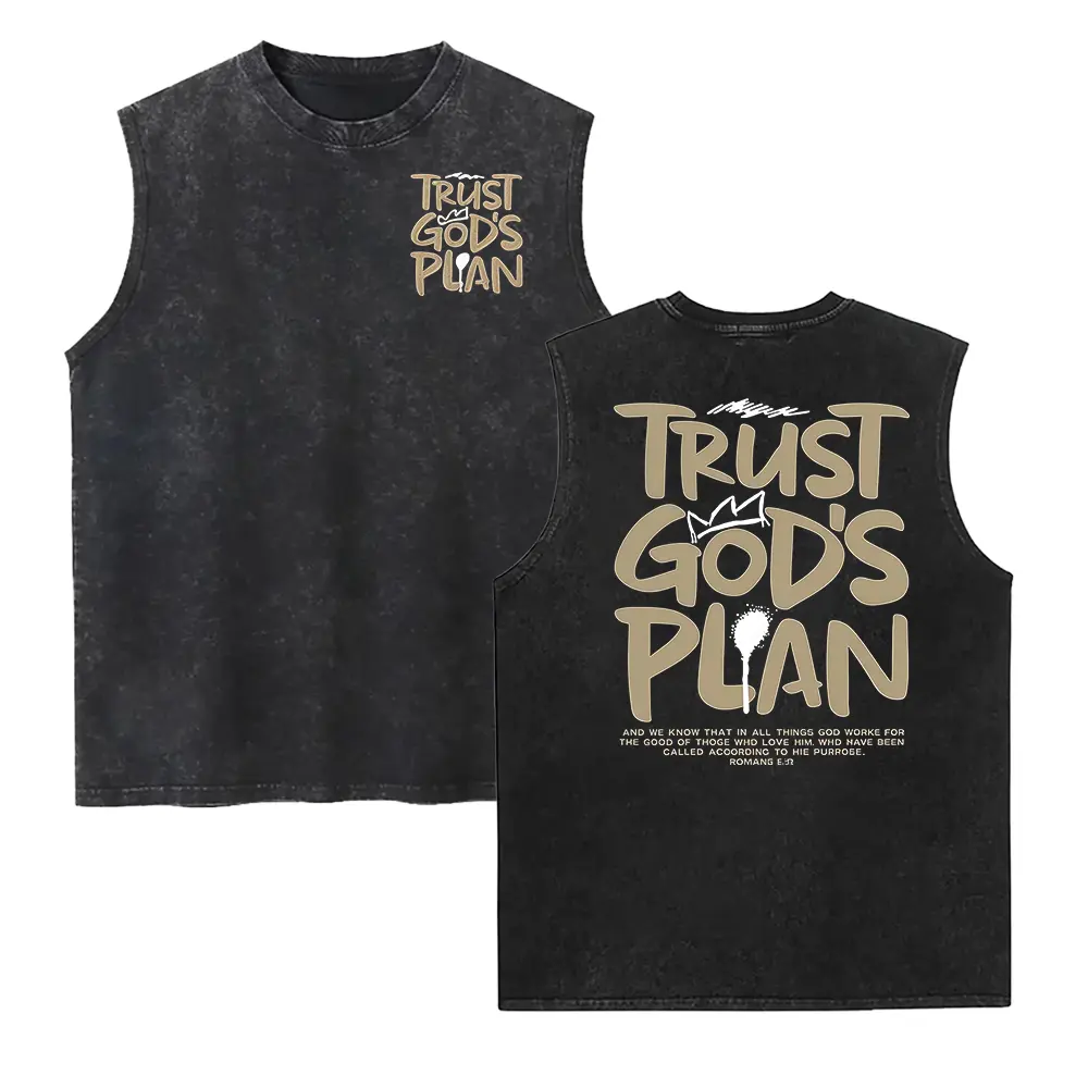 Christian Washed Vest for Boys Jesus Faith Washed Vest Kids God Religious Washed Vest Bible Verse Washed Vest Graphic Tees A