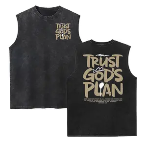 Christian Washed Vest for Boys Jesus Faith Washed Vest Kids God Religious Washed Vest Bible Verse Washed Vest Graphic Tees A