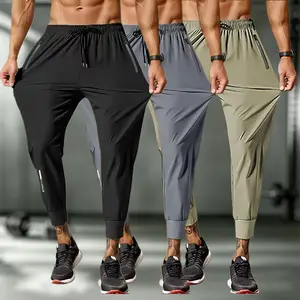 Men’s joggers with zippered pockets, lightweight stretchy tapered sweatpants, casual athletic pants for spring/summer fitness, running, and training long pants tiktokshopspringglowup