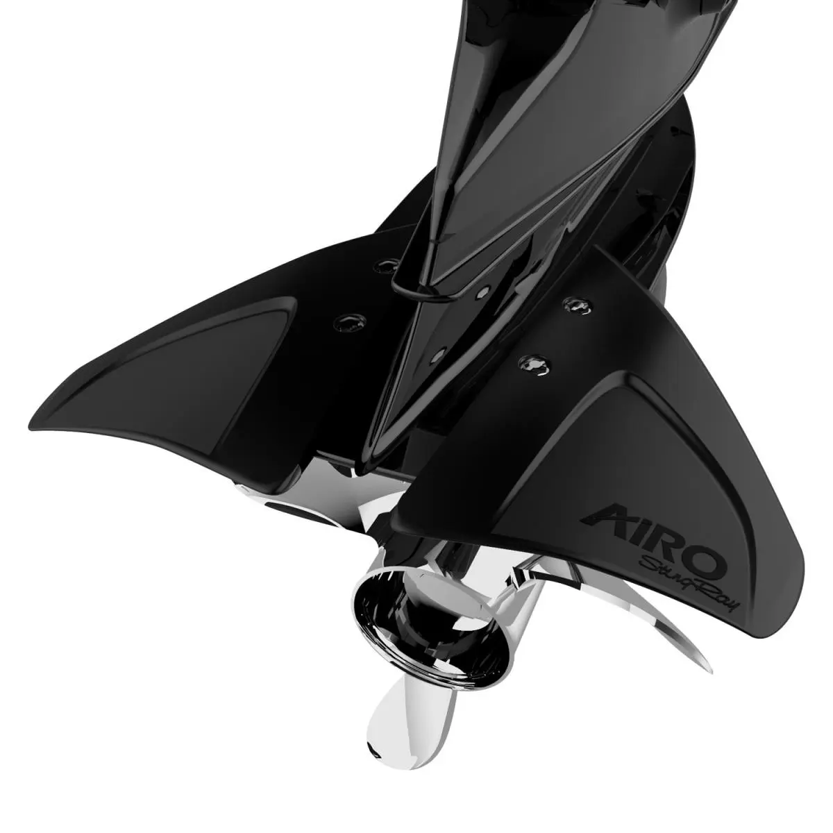Stingray AIRO1 Hydrofoil for Inflatable Boats, Durable 2-Piece Design for Increased Performance, Boosts Stability, Hole Shot Aid & Porpoising Control, Fits 4-350hp Engines with Quick Install, 4 Hp Compatible, Easy Setup