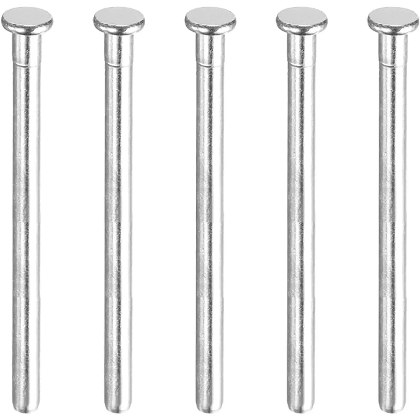 5pcs 3.5 Inch Door Hinge Pins, Removable Brushed Door Hinge Interior Hinge Security Pins for Wood Residential Door Replacement, Silver
