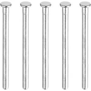5pcs 3.5 Inch Door Hinge Pins, Removable Brushed Door Hinge Interior Hinge Security Pins for Wood Residential Door Replacement, Silver